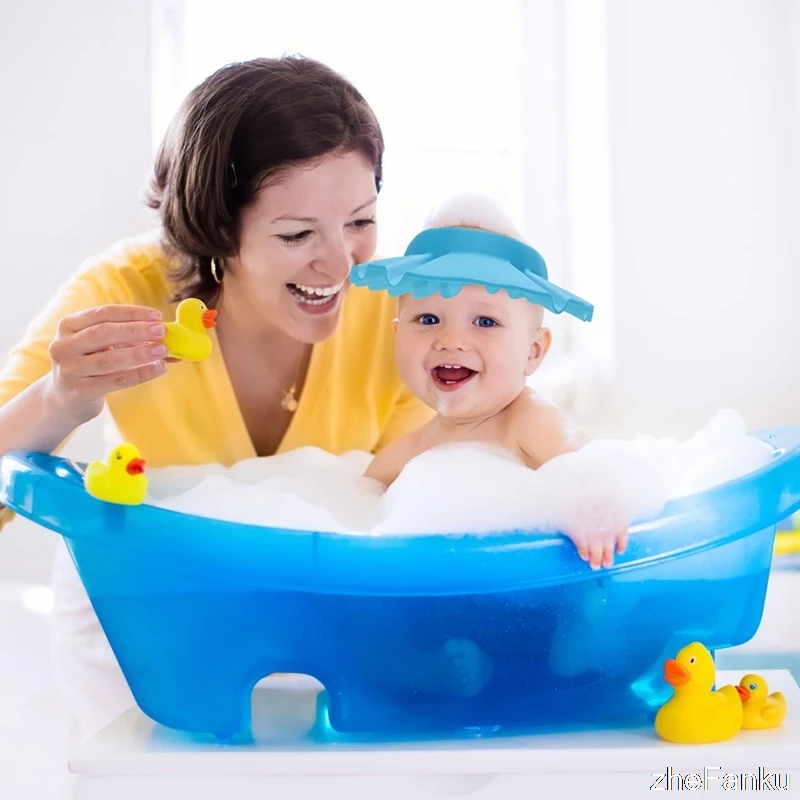 Gorro de baño seguro para niños, gorro de baño suave para baño de bebé, protección para el pelo, gorro de baño