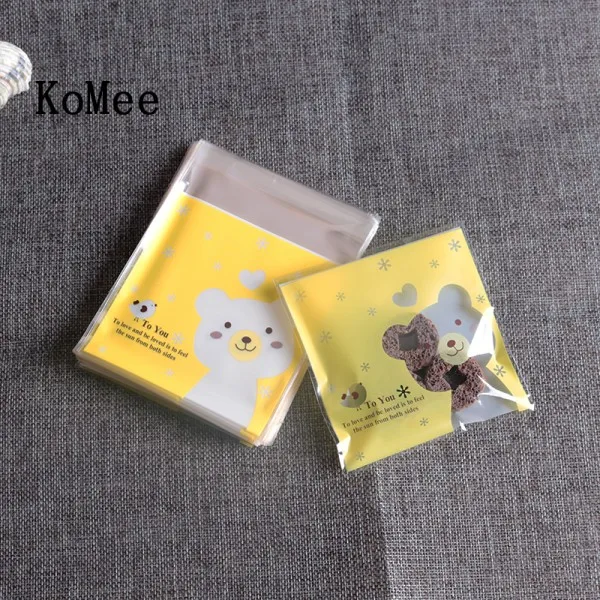 500pcs/lot Transparent Plastic Bags 10x10+3cm Lovely Cookies Packing Pouches Fashion Jewelry Earrings Necklace Display Gift Bags - Color: No.5