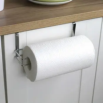 

Stainless Steel Roll Paper Towel Holder Kitchen Cabinet Storage Rack Cupboard Tissue Shelf Nail Free Hanger Organizer forKitchen