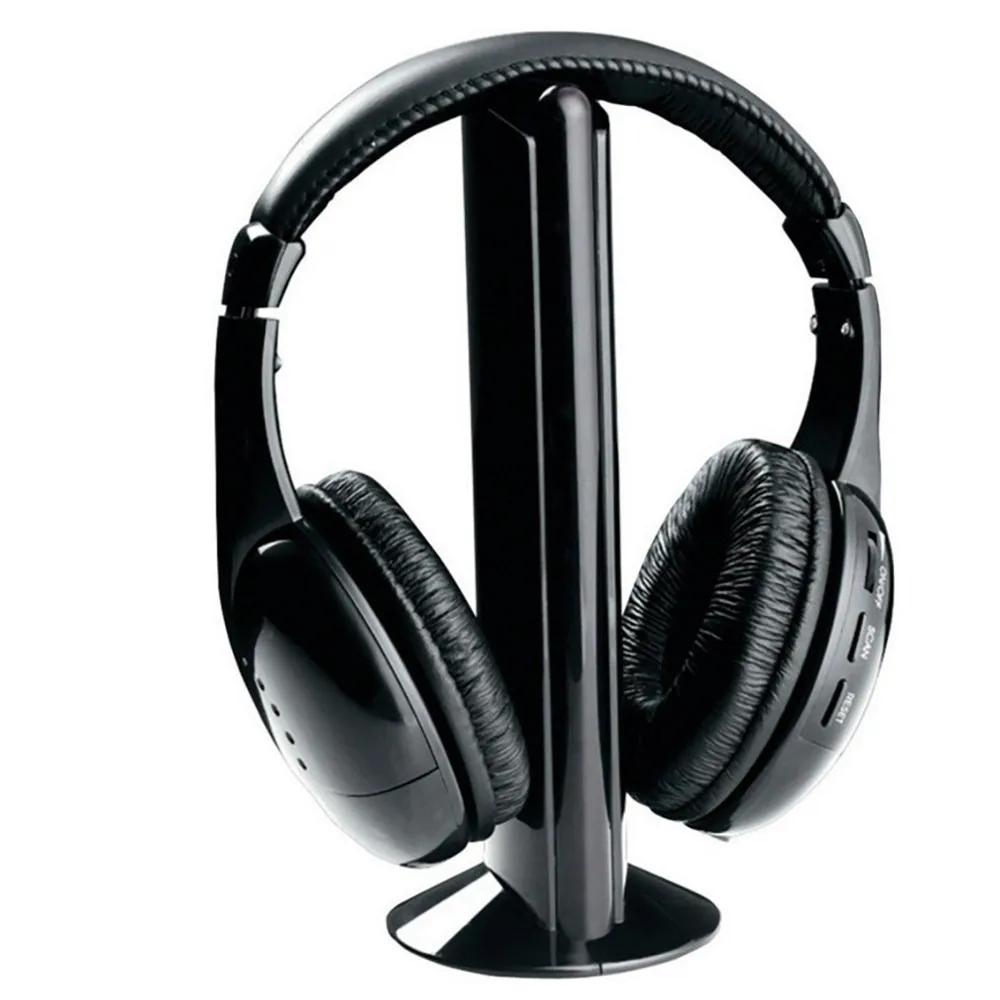 5 в 1 Hi-Fi беспроводные наушники гарнитура для ПК ноутбука ТВ FM радио MP3 переходник