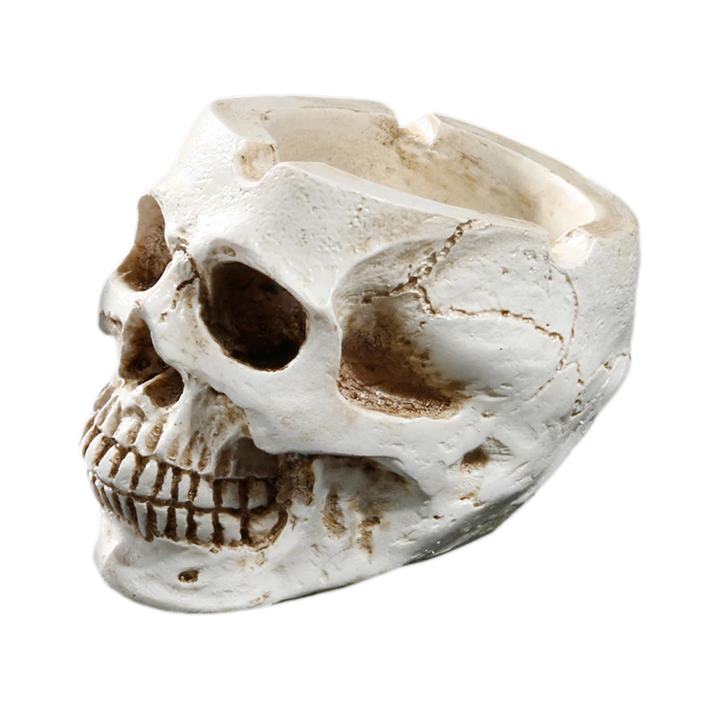 Cigar Ashtray Smokers Human Skull Ashtray Holder Portable Small Size othic Style for Indoor Outdoor