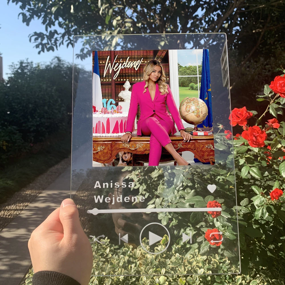Custom Spotify Code Acrylic Transparent Music Board Personalized Photo Frame Style Wedding Anniversary Valentine's Day Gift
