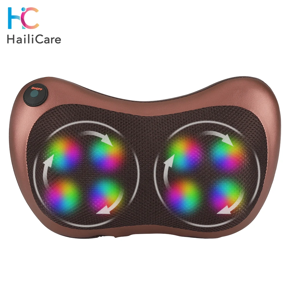 Electric Massage Pillow Infrared Heating Pillow Shiatsu Neck Shoulder Massager Pillow Kneading Car Home Pain Relief Health Care