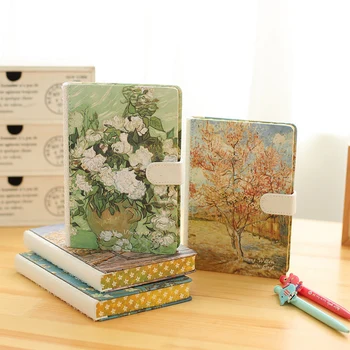 

32K Flower Cute Notebook Writing Pads A5 Binder Blue Diary Office School Supply Student Kids Gift
