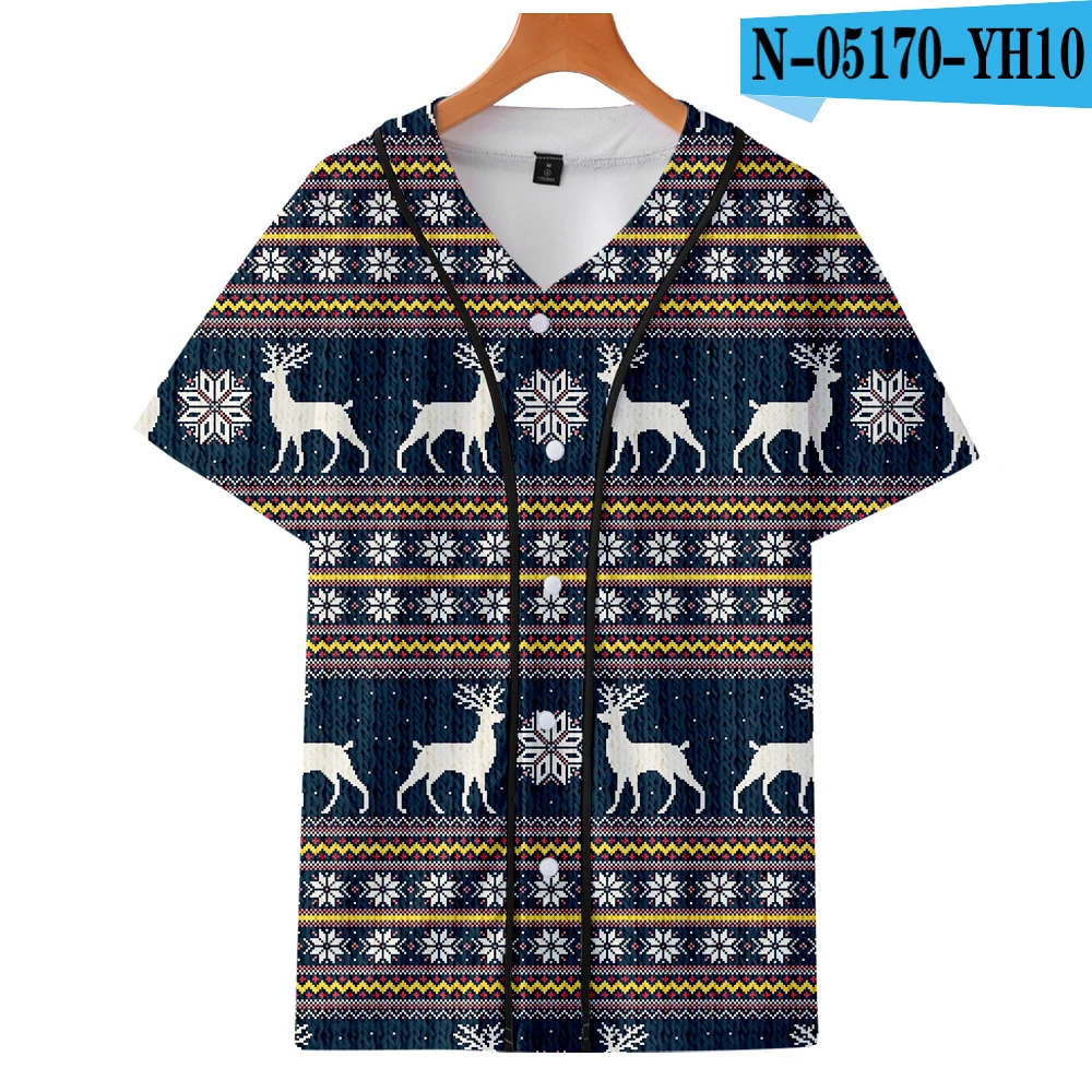 Frdum Tommee, Рождественская рубашка, мужская, мультяшная, короткий рукав, свободная, повседневная, гавайская рубашка, Рождественская, летняя, уличная, парные рубашки - Цвет: Цвет: желтый