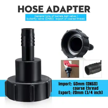 

Quick Black Water Connector Adapter Hose Pipe Fitting Set Garden Lawn Tap Garden Accessories Hose Adapter for 2" To 3/4'' Taps