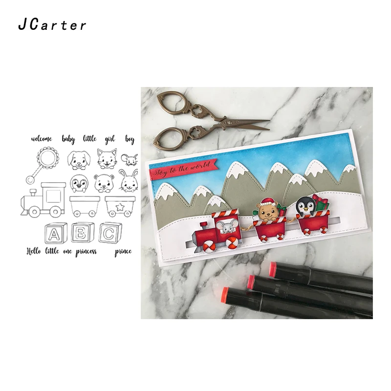 Прозрачные резиновые штампы JC для скрапбукинга силиконовые уплотнения с