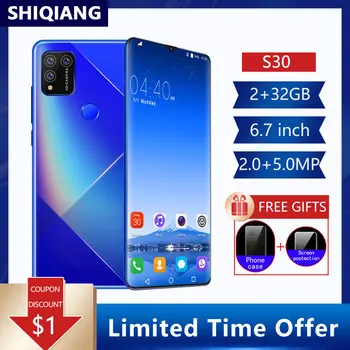 

SOYES S30 Smartphone Android 10.0 6.7" 19:2:9 Full Screen Dual SIM Mobile Phones 2GB 32GB Hexa Core 5MP GPS WiFi 3G Cell Phones