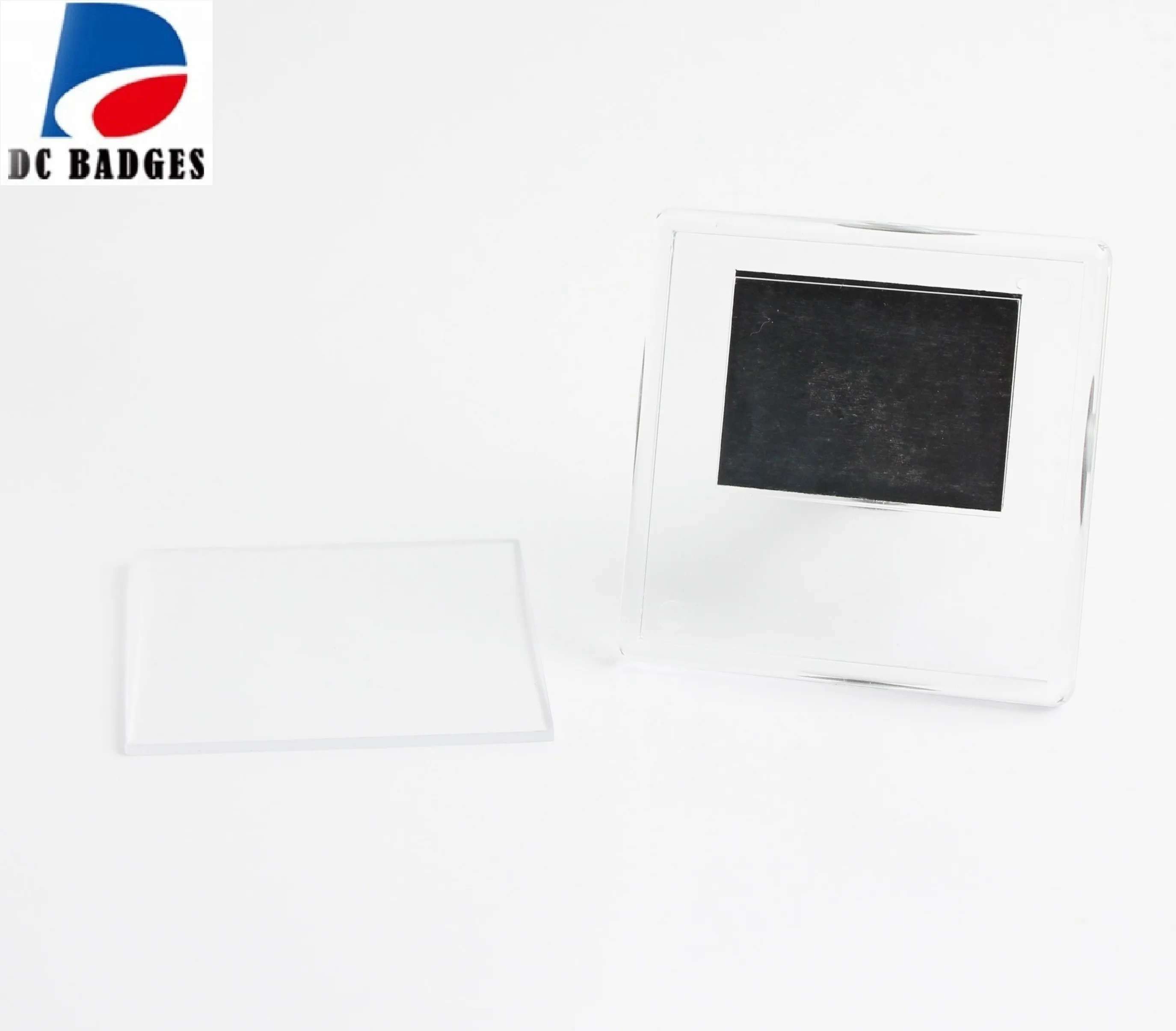 100 шт. прозрачная акриловая магнитная фоторамка на холодильник 65 х65 мм|Детали для