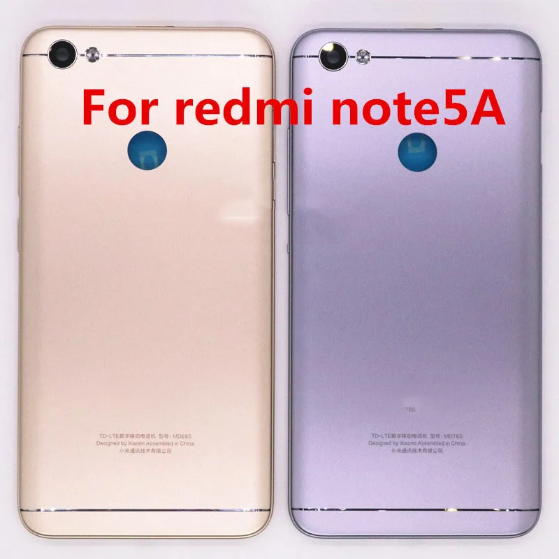 Задняя крышка корпуса для XIAOMI Redmi Note 5A 3 ГБ + 32 задняя сменный аккумулятор боковые