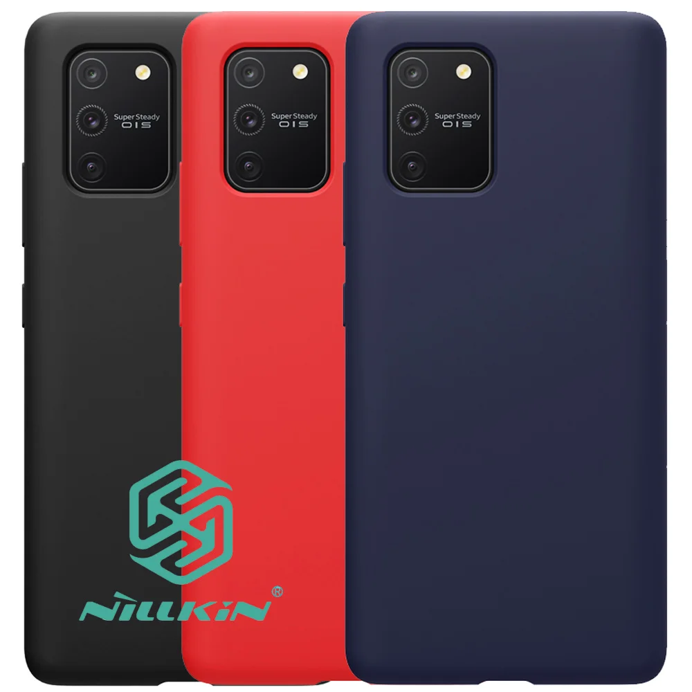 Жидкий силиконовый чехол Nillkin для Samsung Galaxy S10 Lite G770F мягкий гелевый резиновый