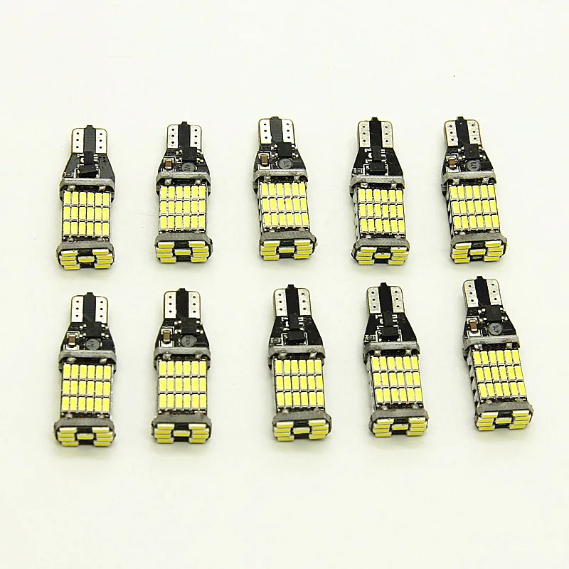 100 шт. супер яркий T15 W16W 921 45SMD светодиодный 4014 Авто Canbus обратный светильник Реверсивный светильник Инж