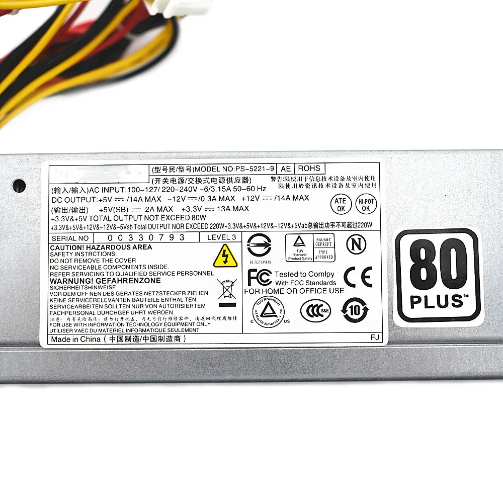 Блок питания для PS 5221 06A2 220 Вт D220R003L DC.2201B.003 9 бесплатная доставка|Адаптеры