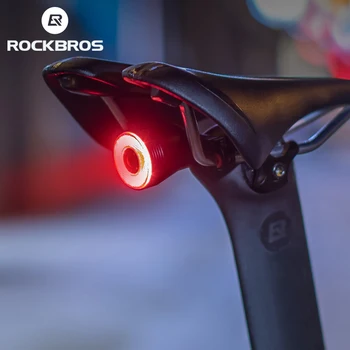 

ROCKBROS Bicycle Light Waterproof USB Rechargeable Smart Sensing Auto Brake LED Bike Light Seatpost Taillight Bike Accessories