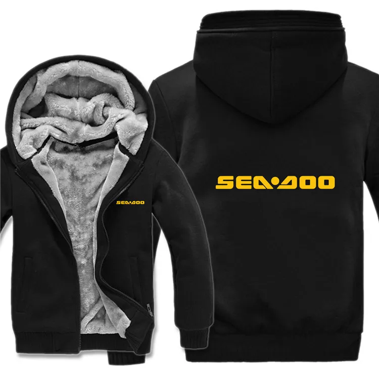 as picture Sea Doo Seadoo Moto толстовки Мужская молния пальто флис утолщаются море-Ду свитер пуловер - Цвет: as picture