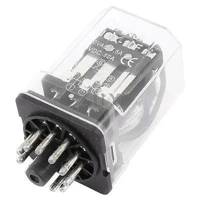 

JQX-10F 3Z DC 24V Coil PCB Electromagnetic Relay 3PDT 11 Pin