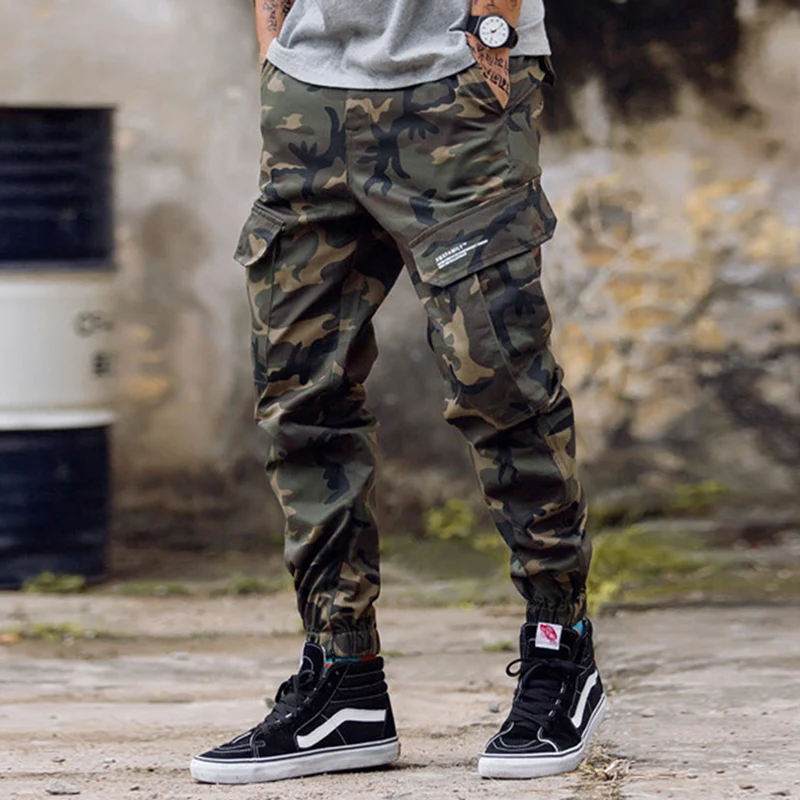 Mens Military Loose Harem Pants Jogger Trousers Cargo Army Combat Hip-hop Bottom 