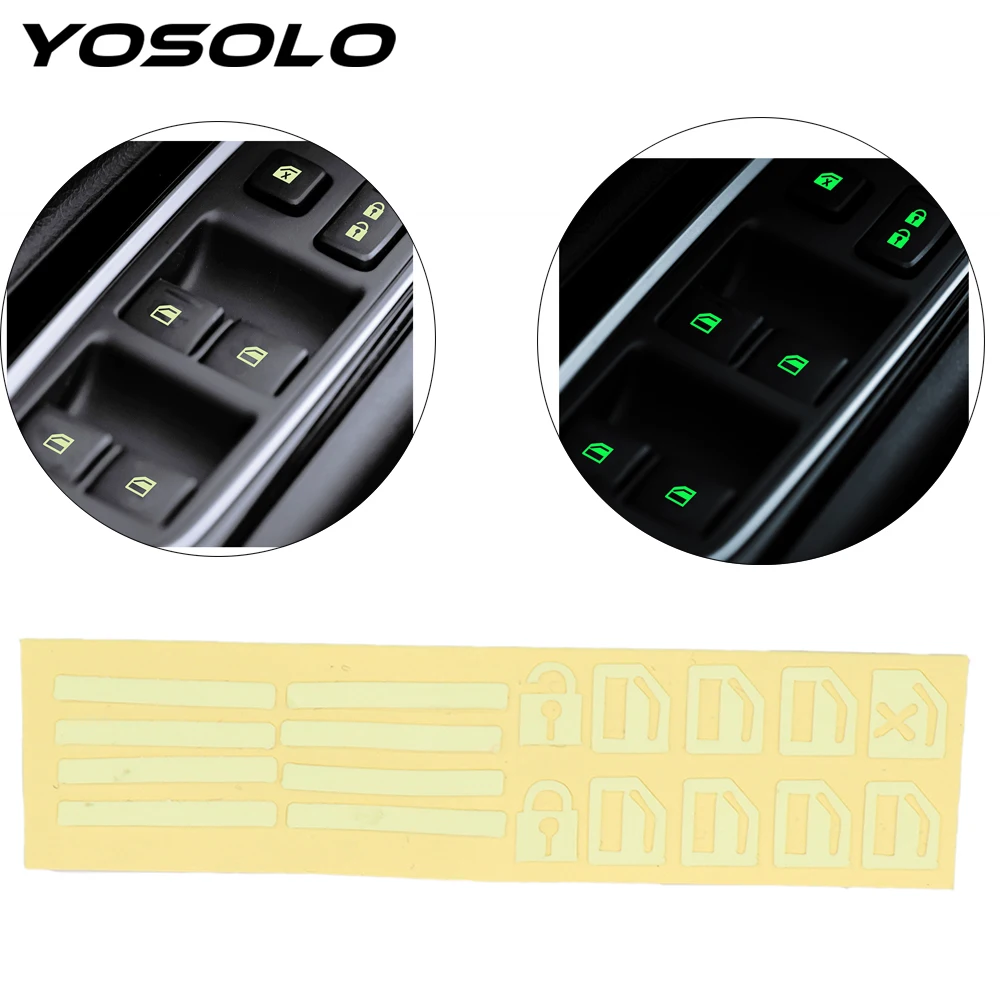 Наклейка YOSOLO для автомобильных дверей, окон, подъемников, окон, кнопок, для Mitsubishi ASX Outlander 2013 201 для автомобильного стайлинга светящийся стикер для автомобиля