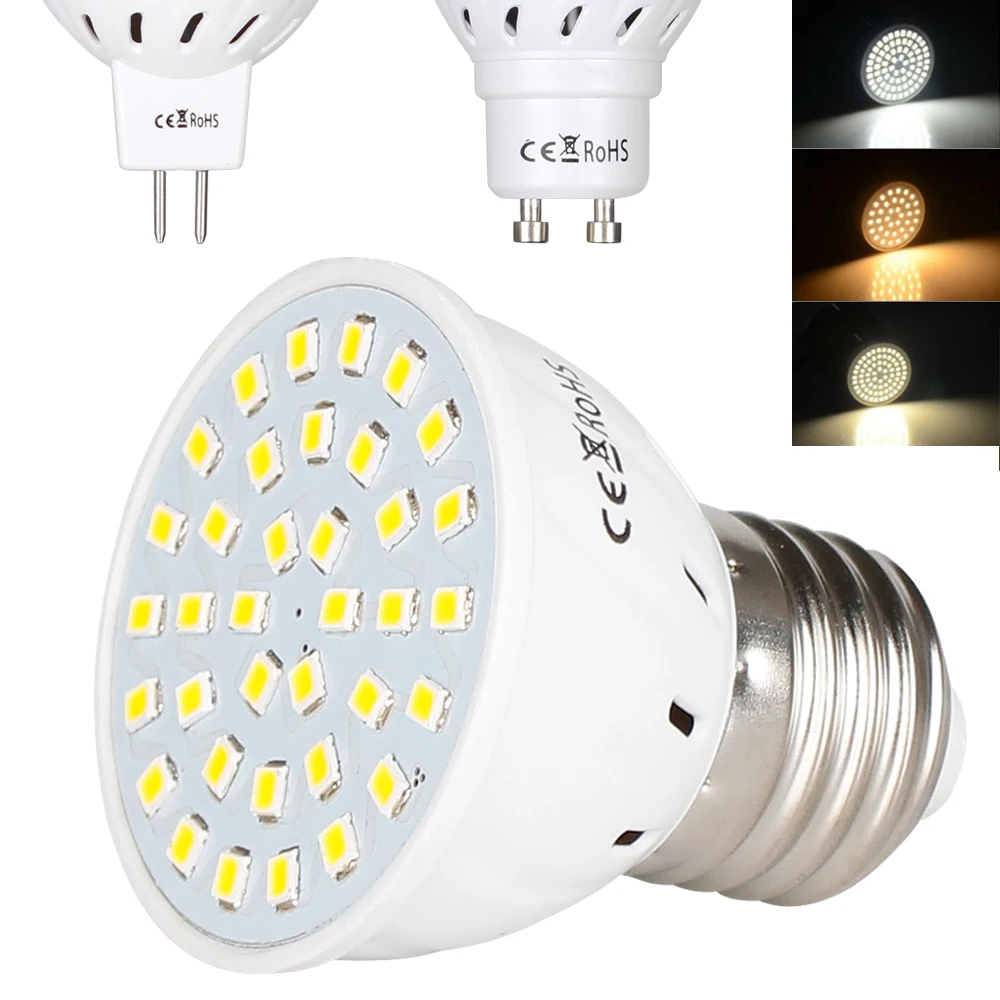 GU10/MR16/E27 4W 5W 6W 5050 SMD LED Ampoule Lampe Downlight Spot light Xmas Bulb 