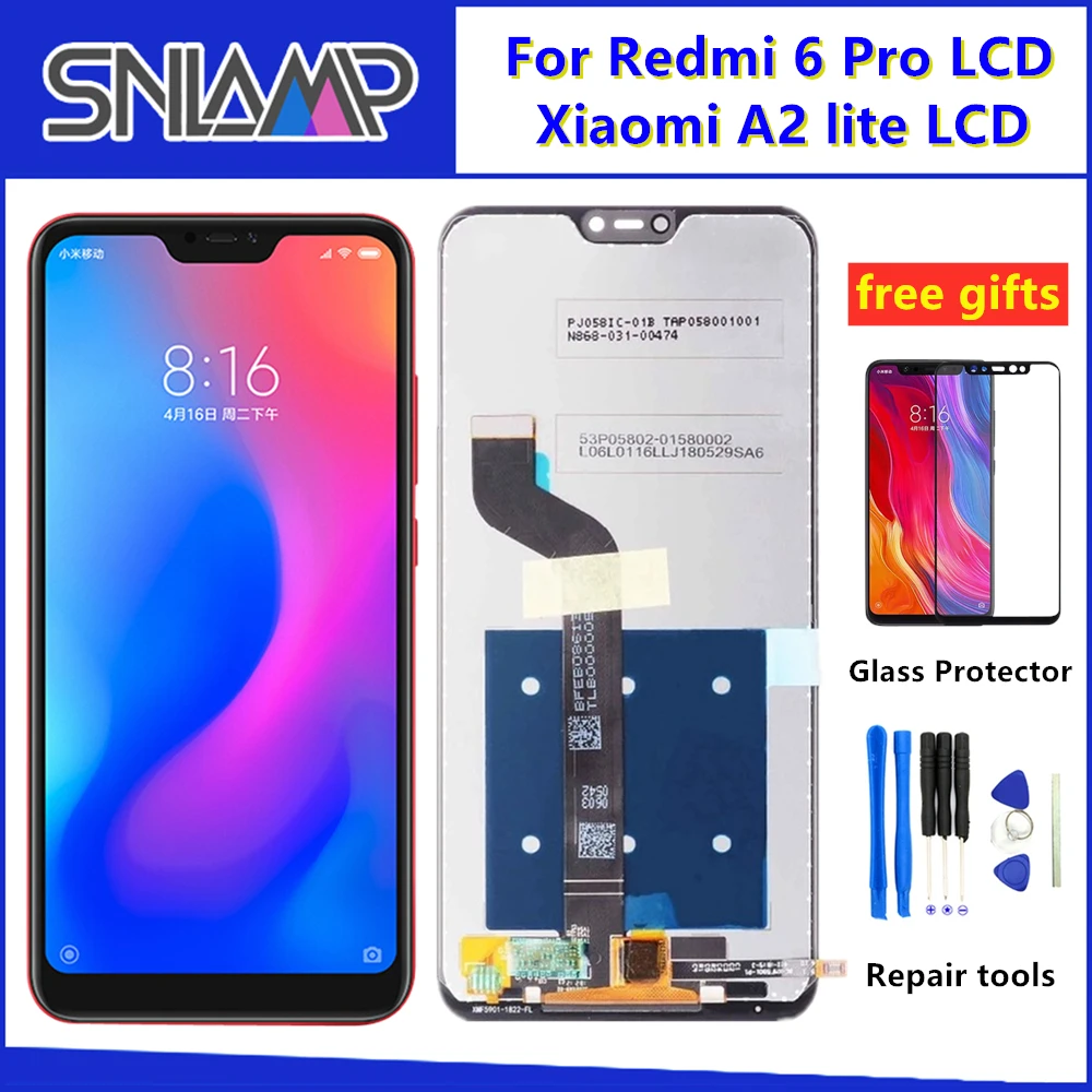 

Original Display For Xiaomi Mi A2 Lite LCD Touch Screen For Xiaomi Redmi 6 Pro LCD Display With Frame Mi A2 Lite Display
