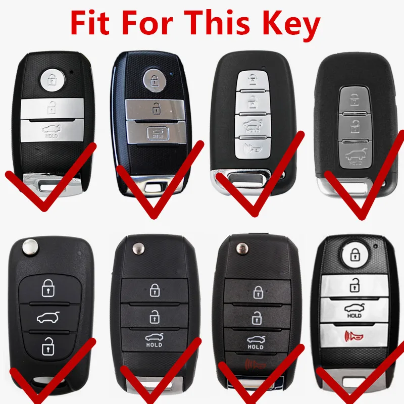 Genuine Leather Key Case Remote Key Cover for Kia K3/Rio/Ceed/Cerato/Optima/K5/Sportage/Sorento/K2/Soul/Sedona/Carnival/K4 L17