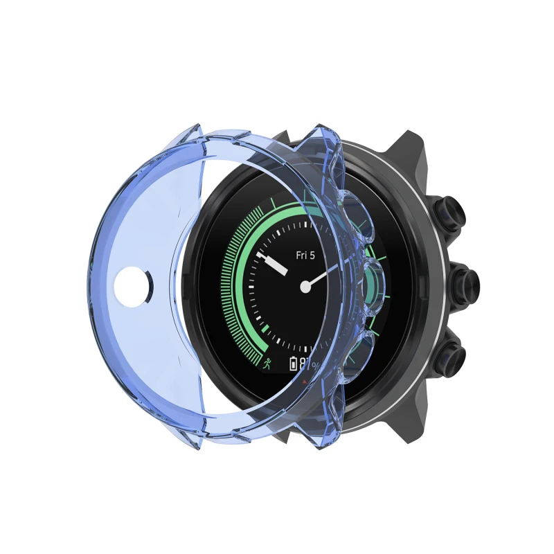 Clear TPU Frame Protector Watch Case Cover for Suunto9 / Suunto 9 Spartan Sport Wrist Hr Baro Smart Watch Band Protector Shell watch screen protector case,watch accessories,watch case,watch protective case,watch cover,watch protective cover,tpu protective case,bumper protective case