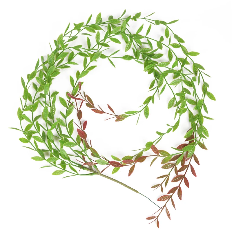 Artificial Fake Leaves Plastic Plant Flower Wall Hanging Home Garden Park Decor