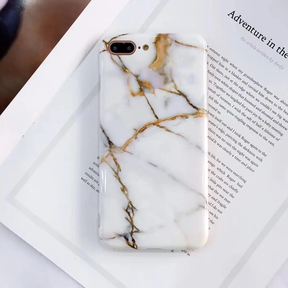 1 Роскошный Мраморный чехол для iPhone XS Max XR X силиконовый чехол ТПУ глазурь задняя чехол для iPhone 7 8 6 6s Plus для телефона - Color: 1