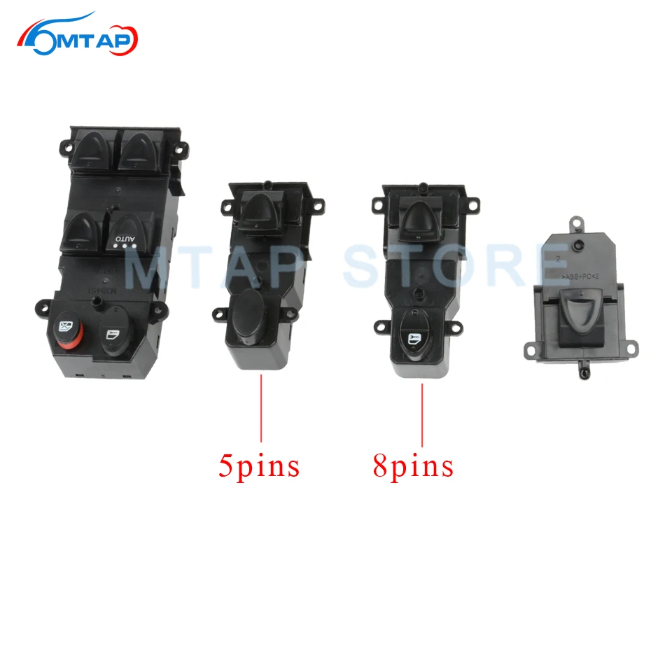 MTAP 4 шт. Мощность переключатель окна для Honda Civic FA1 2006 2007 2008 2009 2010 2011 5/8 шпильки для левой руки водителя только