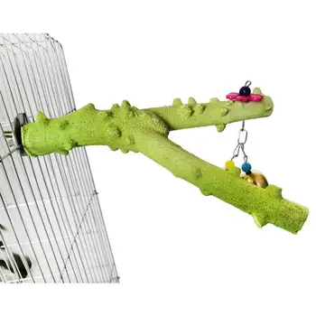 

Parrot Large Tree Branch Bird Stand Bar Bird Cage Bell Tree Branch Claw Stick