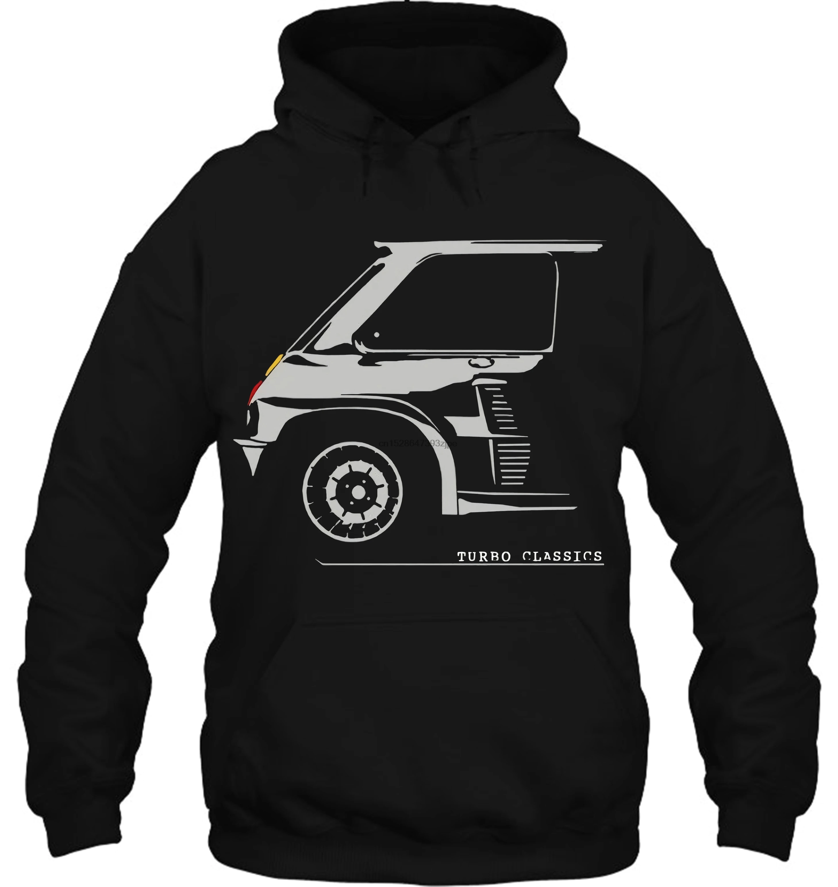 Мужская толстовка Renault 5 Turbo Fans Classic FrenchCar Черная женская уличная одежда