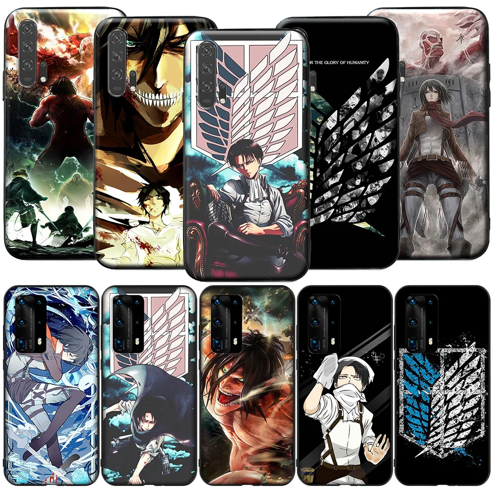 GX25 Attack On Titan Levi Silicone Case for Huawei P9 P10 P20 P30 P40 Y6 2018 Y7 Y9 Lite Pro Max Prime Mini | Мобильные телефоны и
