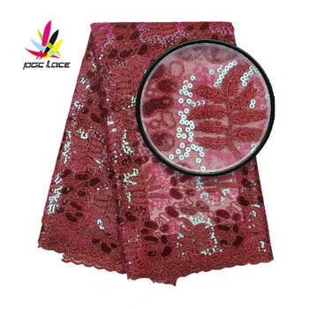 

Colorful Shiny Golden Thread Embroidered Lace Africa Fabric with Feather Guipure Applique Sequin Beaded Handmade Cloth AMY2957B