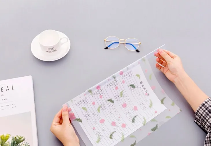 1 шт. Kawaii A4 папка для файлов с цветами, папки для отчетов, корешок, барные листы, бумага для органайзера, держатель для офиса, школьные принадлежности