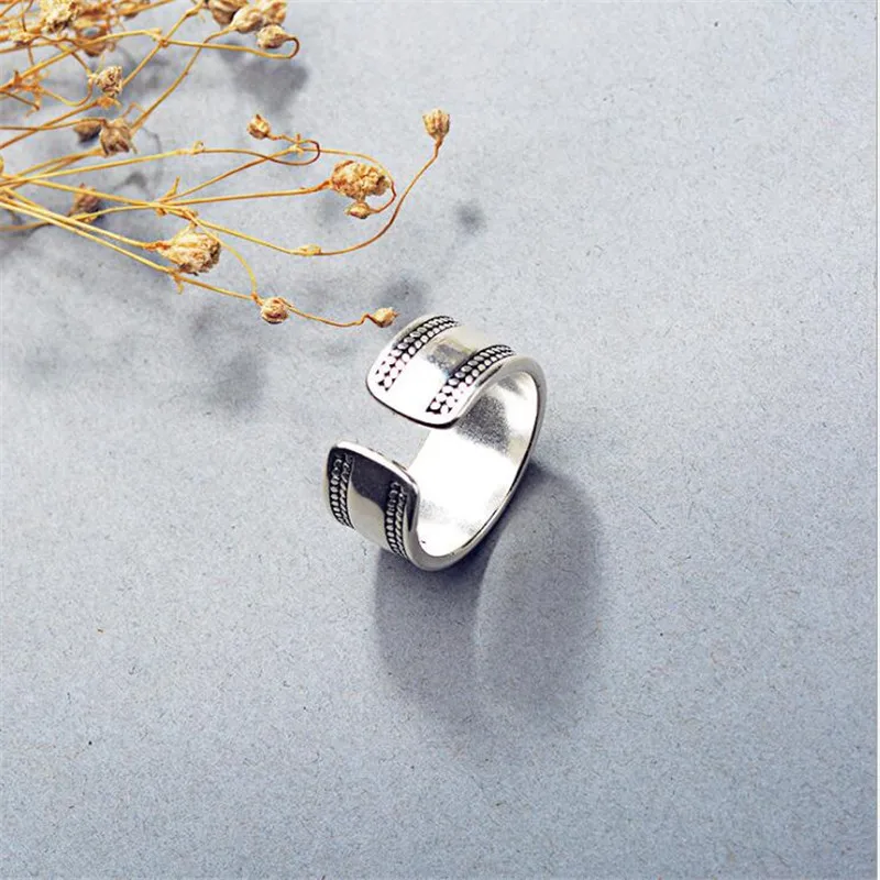925 Sterling Silver Leaf Opening Rings