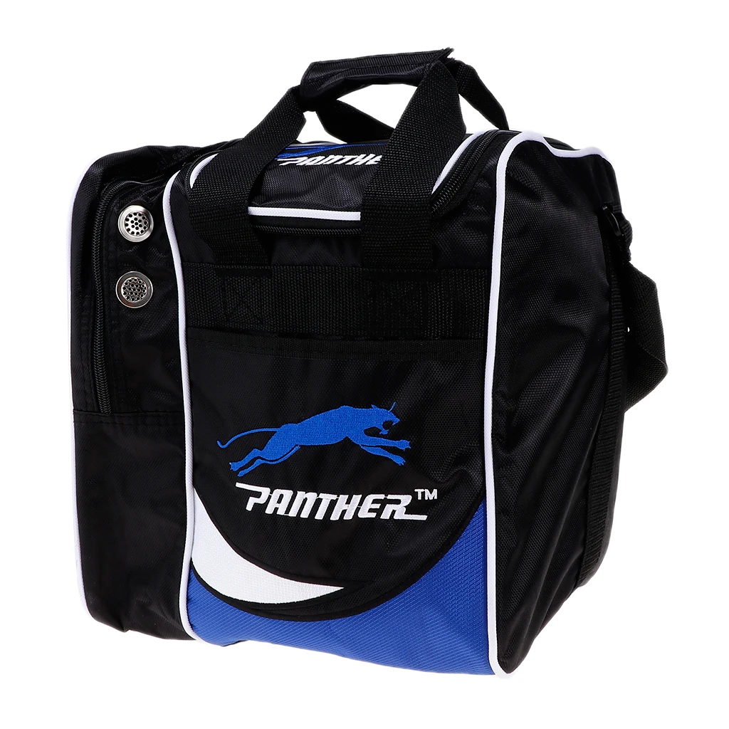 Portable Bowling Ball Storage Case Ball Carrier Bag Single Ball Tote Bag Pocket with Base with Two Side Pockets