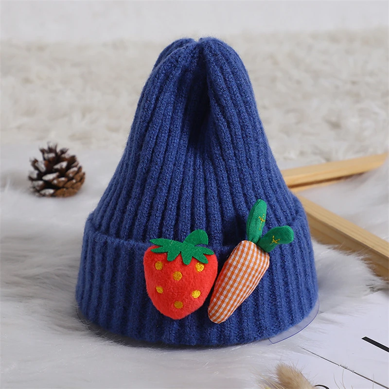 14 видов цветов Beanie hat Baby зимняя шапка для девочки шапка, шапки-бини вязаная шапочка для малыша шапка для мальчиков и девочек, Повседневное однотонные Цвет - Цвет: Синий