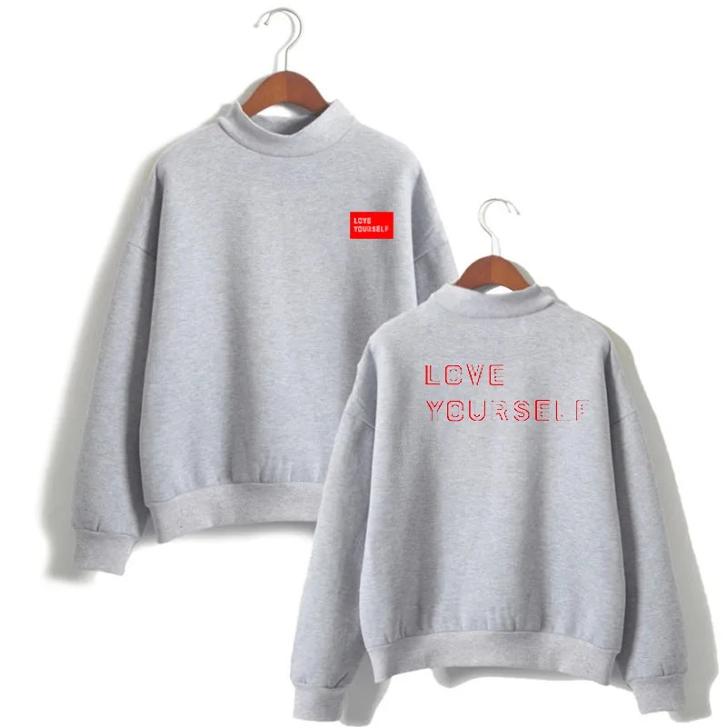 Sweatshirt22 Корея Харадзюку kpop Love Yourself толстовки без рукавов Верхняя одежда хип-хоп для женщин и мужчин водолазка новая DNA K-pop одежда - Цвет: Sweatshirt22