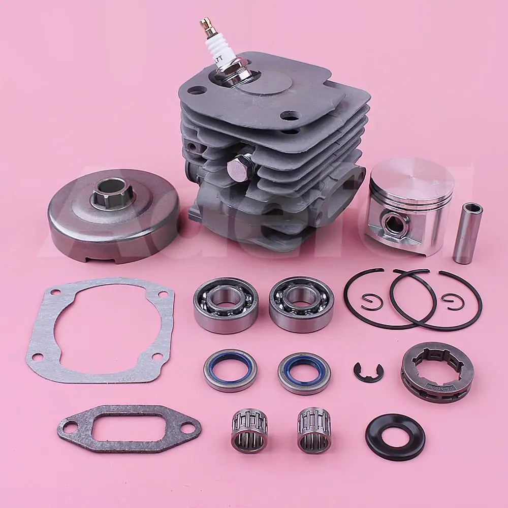 50mm Cylinder Piston Top End Rebuild Kit For Jonsered 2065 2165 2071 2171 Chainsaw w Sprocket Rim Needle Bearing Oil Seal Gasket 4