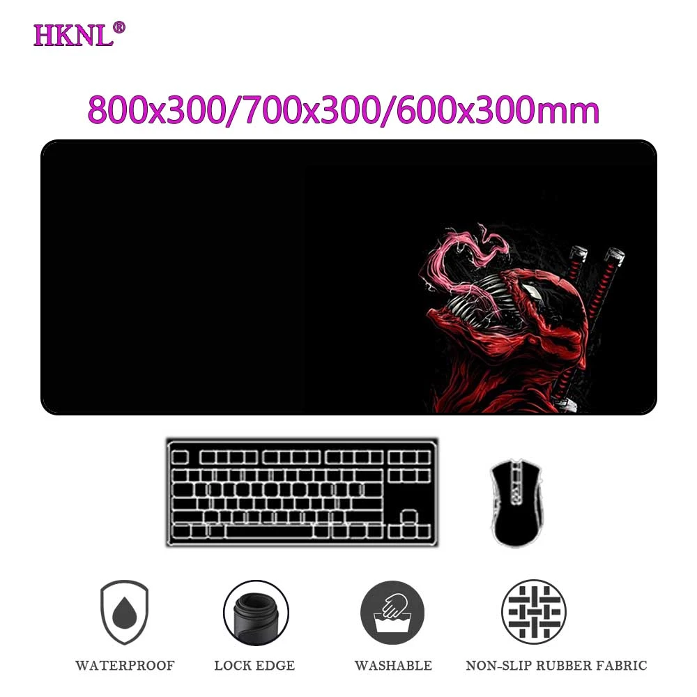 Accessories Gaming Mouse Pad Black Red Pc Mouse Mat Keyboard Mausepad Gamer  Desktop Rugs Computer Mousepad 30x80 600x300/30x60 - Mouse Pads - AliExpress