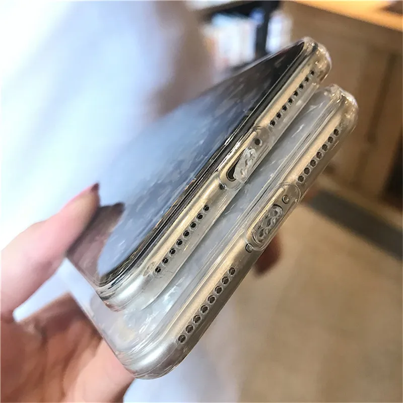 Блеск шаблоном с блестками Bling Crystal Clear чехол для samsung Galaxy S7 край S8 S9 плюс S10 Note9 Примечание 10 A6 J3 J5 J7 крышка
