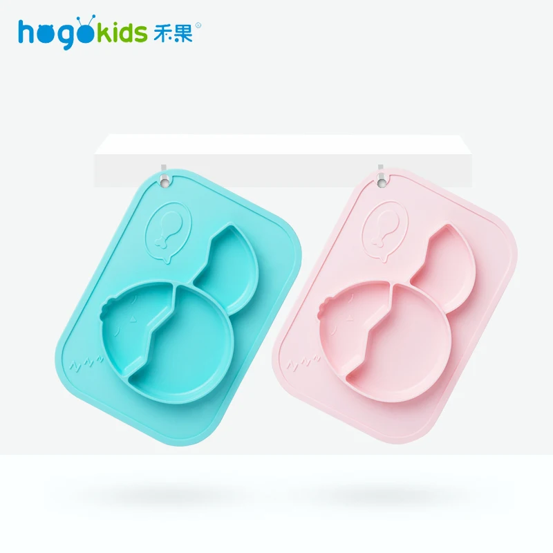 Hogokids силиконовые тарелки Детские тарелки детская посуда детская миска для кормления набор посуды Подарочная коробка