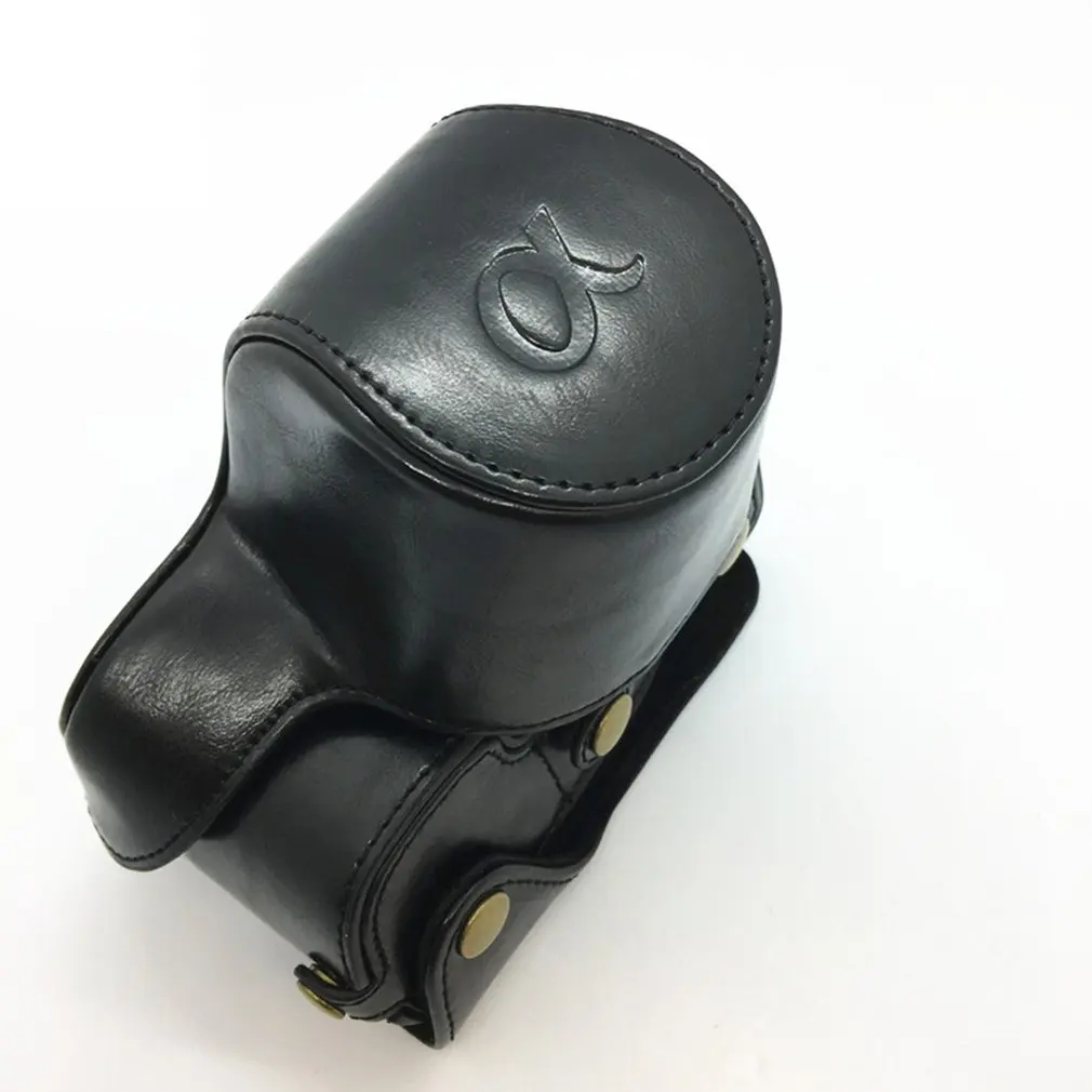 Pu Leather Camera Bag Case Cover Pouch For Sony A6000 A6400 A6300 Ilce-6300 Nex-6 16-50Mm With Battery Opening