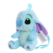 

Disney Stitch Stuffed Toys Bag Lilo & Stitch Bag Kindergarten Children Backpack Plush Anime 32cm Kawaii Dolls Gift For Kid