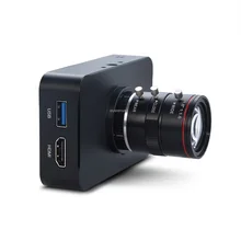 12MP Câmera HDMI 1080P De Gravação De Webcam USB HD Streaming 4K @ 30FPS Indústria C/CS Mount-câmera com Lente 6-12