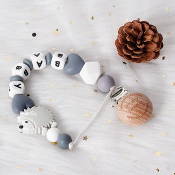 

Personalized Name Baby Pacifier Clips, Silicone Pacifier Chain, Wood Pacifier Holders, Baby Shower Gifts, Dummy Clips