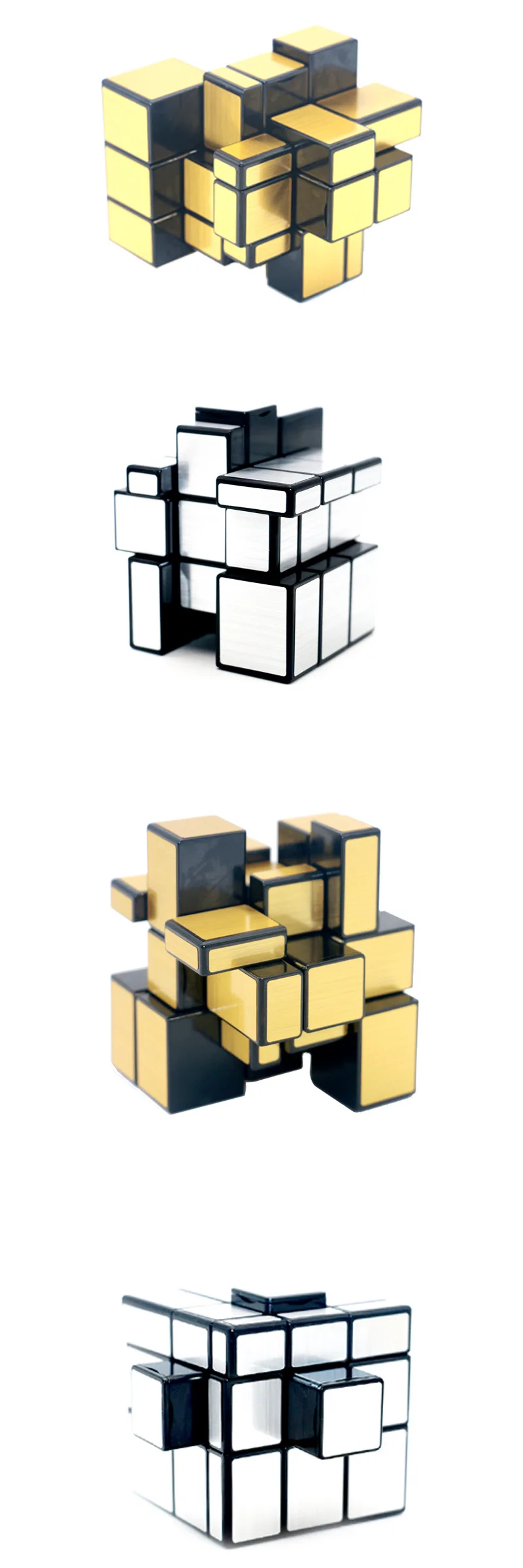 XMD специальная форма зеркало 3 трехслойный Золотой Серебряный Зеленый Гладкий с обучающими уроками головоломка волшебный куб игрушка "Иу"