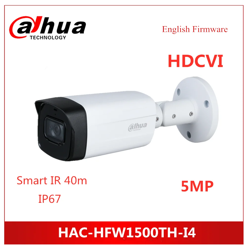 Dahua камера 5MP HDCVI IR Bullet Smart 40m Водонепроницаемая IP67 HAC-HFW1500TH-I4 | Безопасность и защита