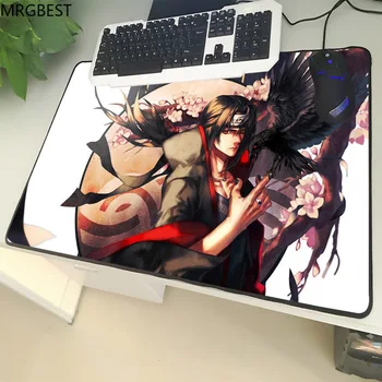 

MRGBEST Youth Anime Large Size MousePad Black Clamping Naruto Sharingan Itachi Laptop for PC Table Mat Rubber Universal Non-slip