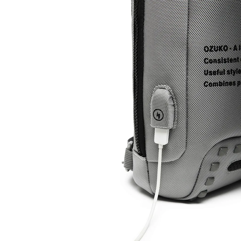 Transer сумка на плечо для мужчин usb зарядка Противоугонная дорожная нагрудная сумка повседневные водонепроницаемые диагональные сумки упаковка корейские сумки для гарнитур